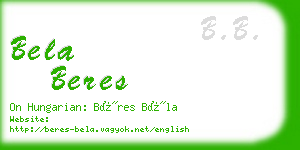 bela beres business card